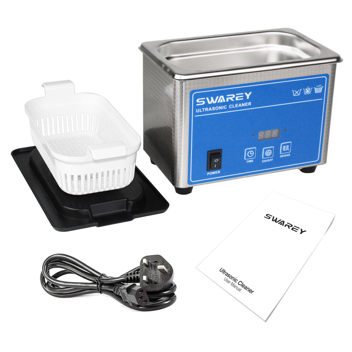 SWAREY 800ML Ultrasonic Cleaner 45000Hz Ultrasonic Jewellery Cleaner Professional Cleaner Machine with Basket and 18 Working Time Cleaner Ultrasonic